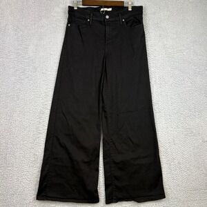 Levis Jeans Women 31x32 Black 318 Shaping Wide Leg High Rise Stretch Denim Baggy